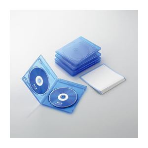 (まとめ)エレコム Blu-rayディスクケース(2枚収納タイプ) CCD-BLU205CBU【×5セット】 商品画像