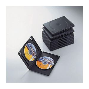 （まとめ）エレコム DVDトールケース CCD-DVD06BK【×5セット】 - 拡大画像
