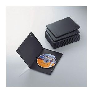(まとめ)エレコム スリムDVDトールケース CCD-DVDS03BK(×10セット) b04