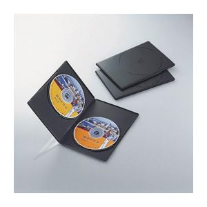 （まとめ）エレコム スリムDVDトールケース CCD-DVDS04BK【×20セット】 - 拡大画像
