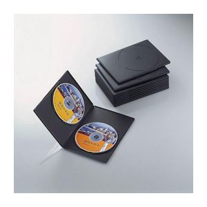 （まとめ）エレコム スリムDVDトールケース CCD-DVDS06BK【×10セット】 - 拡大画像
