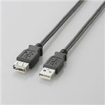 （まとめ）エレコム USB2.0延長ケーブル（A-A延長タイプ） U2C-E05BK【×10セット】