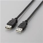 （まとめ）エレコム USB2.0延長ケーブル（A-A延長タイプ） U2C-E20BK【×5セット】