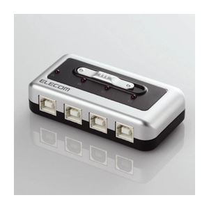 (まとめ)エレコム USB2.0対応切替器 U2SW-T4【×2セット】 商品画像