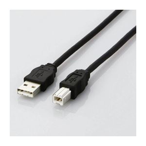 （まとめ）エレコム エコUSBケーブル（A-B・5m） USB2-ECO50【×3セット】 - 拡大画像