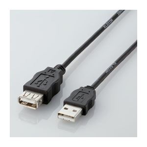 （まとめ）エレコム エコUSB延長ケーブル（2m） USB-ECOEA20【×5セット】 - 拡大画像