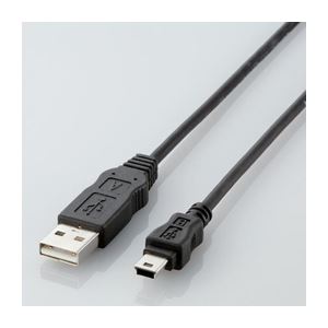（まとめ）エレコム エコUSBケーブル（A-miniB・2m） USB-ECOM520【×5セット】 - 拡大画像