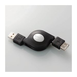 （まとめ）エレコム 巻き取り式USBケーブル USB-RLEA15【×3セット】 - 拡大画像