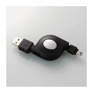（まとめ）エレコム 巻き取り式USBケーブル USB-RLM515【×3セット】 - 拡大画像