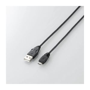 （まとめ）エレコム Micro-USB（A-MicroB）ケーブル U2C-AMB10BK【×5セット】 - 拡大画像