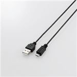 （まとめ）エレコム 極細Micro-USB（A-MicroB）ケーブル U2C-AMBX20BK【×3セット】