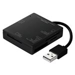 （まとめ）サンワサプライ USB2.0カードリーダー（ブラック） ADR-ML15BK【×3セット】