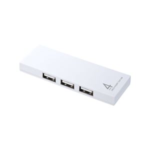（まとめ）サンワサプライ 磁石付スリム4ポートUSB2.0ハブ（ホワイト） USB-HUM410W【×3セット】 - 拡大画像