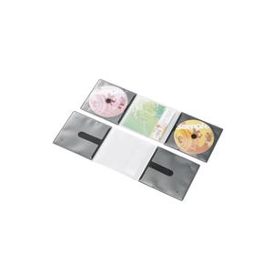 (まとめ)エレコム CD/DVD用スリム収納ソフトケース CCD-DP2C10BK【×5セット】 商品画像