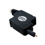 （まとめ）ミヨシ（MCO）HDMIコードリ-ルタイプケーブル HDMI-マイクロHDMI 1.2m ブラック HDM-HERD12／BK【×2セット】