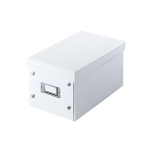 （まとめ）サンワサプライ 組み立て式CDBOX（ホワイト） FCD-MT3W【×5セット】 - 拡大画像