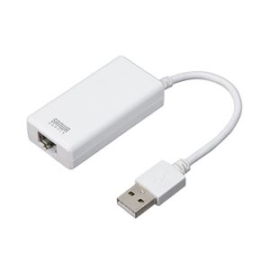 （まとめ）サンワサプライ USB2.0LANアダプタ LAN-ADUSBRJ45【×2セット】 - 拡大画像