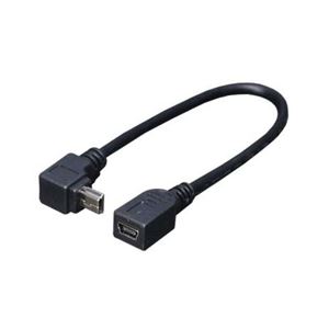 （まとめ）変換名人 USBmini L型ケーブル延長20（上L） USBM-CA20UL【×10セット】 - 拡大画像