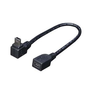 （まとめ）変換名人 USBmini L型ケーブル延長20（下L） USBM-CA20DL【×10セット】 - 拡大画像
