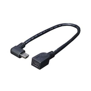 （まとめ）変換名人 USBmini L型ケーブル延長20（左L） USBM-CA20LL【×10セット】 - 拡大画像