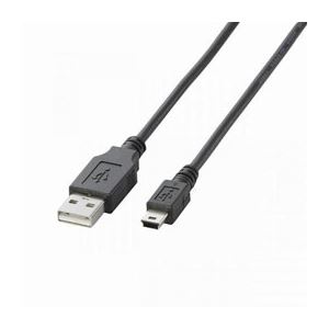 （まとめ）エレコム タブレットPC用USBケーブル（A-mini-B） TB-M20BK【×5セット】 - 拡大画像
