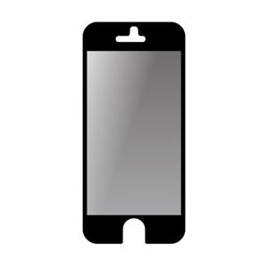 （まとめ）GREENHOUSE iPhone5用耐衝撃フィルム ブラック GH-FLI-IP5BK【×2セット】 - 拡大画像