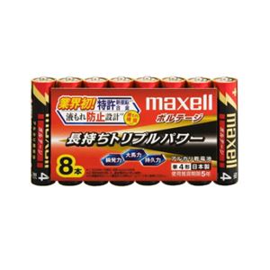 (まとめ)maxell(マクセル)単4形アルカリ乾電池ボルテージ 8本パック LR03(T) 8P【×5セット】 商品画像