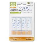 （まとめ）BPS 電池企画販売 高容量2700mAh 単3形ニッケル水素充電池4本パック ecoPro2700 エコプロ2700 電池ケース付 3EP-4BP【×3セット】