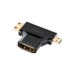 （まとめ）サンワサプライ HDMI変換アダプタミニ＆マイクロHDMI AD-HD11MMC【×2セット】 - 拡大画像