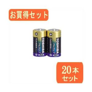 （まとめ）TOSHIBA TOSHIBA（東芝）単2形アルカリ電池 アルカリ1シリーズ 2本パック LR14AG 2KPx10パック LR14AG 2KPX10【×2セット】 - 拡大画像