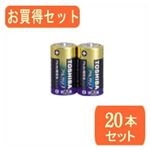 （まとめ）TOSHIBA TOSHIBA（東芝）単2形アルカリ電池 アルカリ1シリーズ 2本パック LR14AG 2KPx10パック LR14AG 2KPX10【×2セット】