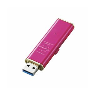 (まとめ)エレコム USB3.0対応スライド式USBメモリ“Shocolf" MF-XWU308GPND【×2セット】 商品画像