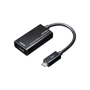 （まとめ）サンワサプライ HDMI-microUSB変換アダプタ AD-HD12MH【×2セット】 - 拡大画像