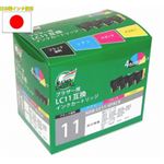 （まとめ）日本ナノディジタル brother用LC11-4PK互換インクカートリッジ NDB-LC11-4PACK【×2セット】