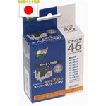 （まとめ）日本ナノディジタル EPSON用ICBK46互換インクカートリッジ（新開発ホルダータイプ） NEI-BK46-2PACK【×10セット】