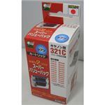 （まとめ）日本ナノディジタル Canon用BCI-321C互換インクカートリッジ（新開発ホルダータイプ） NCI-321C-2P【×10セット】