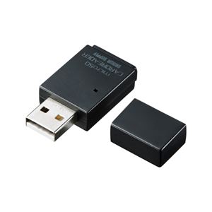 （まとめ）サンワサプライ microSDカードリーダー ADR-MCU2BK2【×5セット】 - 拡大画像