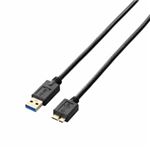 （まとめ）エレコム USB3.0ケーブル（A-microB） USB3-AMB05BK【×3セット】