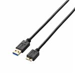 （まとめ）エレコム USB3.0ケーブル（A-microB） USB3-AMB10BK【×3セット】