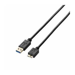 （まとめ）エレコム USB3.0ケーブル（A-microB） USB3-AMB15BK【×3セット】 - 拡大画像