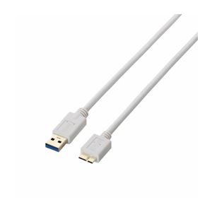 （まとめ）エレコム USB3.0ケーブル（A-microB） USB3-AMB15WH【×3セット】 - 拡大画像