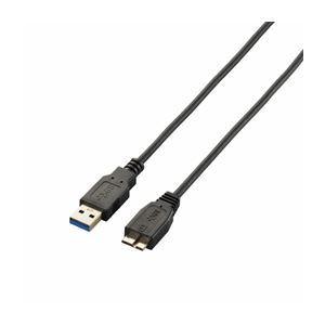 （まとめ）エレコム 極細USB3.0ケーブル（A-microB） USB3-AMBX15BK【×3セット】 - 拡大画像