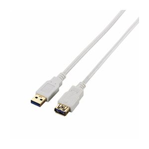 （まとめ）エレコム USB3.0延長ケーブル（A-A） USB3-E10WH【×3セット】 - 拡大画像