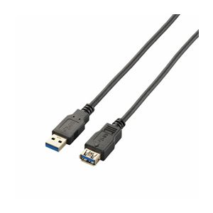 （まとめ）エレコム USB3.0延長ケーブル（A-A） USB3-E20BK【×3セット】 - 拡大画像