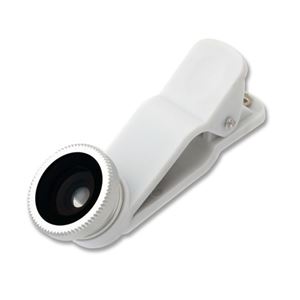 (まとめ)サンコー インカメラも利用できるクリップ式広角レンズ2 ホワイト CLPWIDLS【×2セット】 商品画像