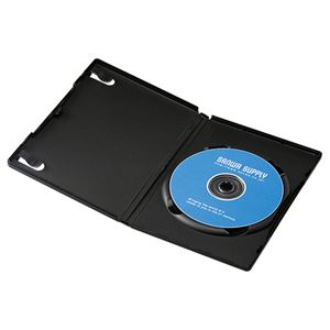 （まとめ）サンワサプライ DVDトールケース（1枚収納） DVD-TN1-03BK【×10セット】 - 拡大画像