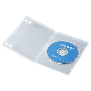 （まとめ）サンワサプライ DVDトールケース（1枚収納） DVD-TN1-03C【×10セット】 - 拡大画像
