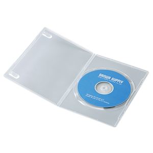 （まとめ）サンワサプライ スリムDVDトールケース（1枚収納） DVD-TU1-03C【×10セット】 - 拡大画像