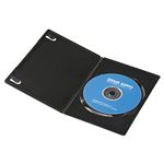 （まとめ）サンワサプライ スリムDVDトールケース（1枚収納） DVD-TU1-10BK【×5セット】