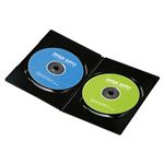 （まとめ）サンワサプライ スリムDVDトールケース（2枚収納） DVD-TU2-10BK【×5セット】